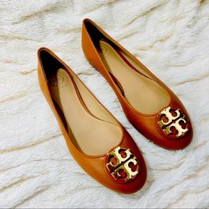 New!Tory Burch Ballet Flats - Tan/Gold Size 8.5